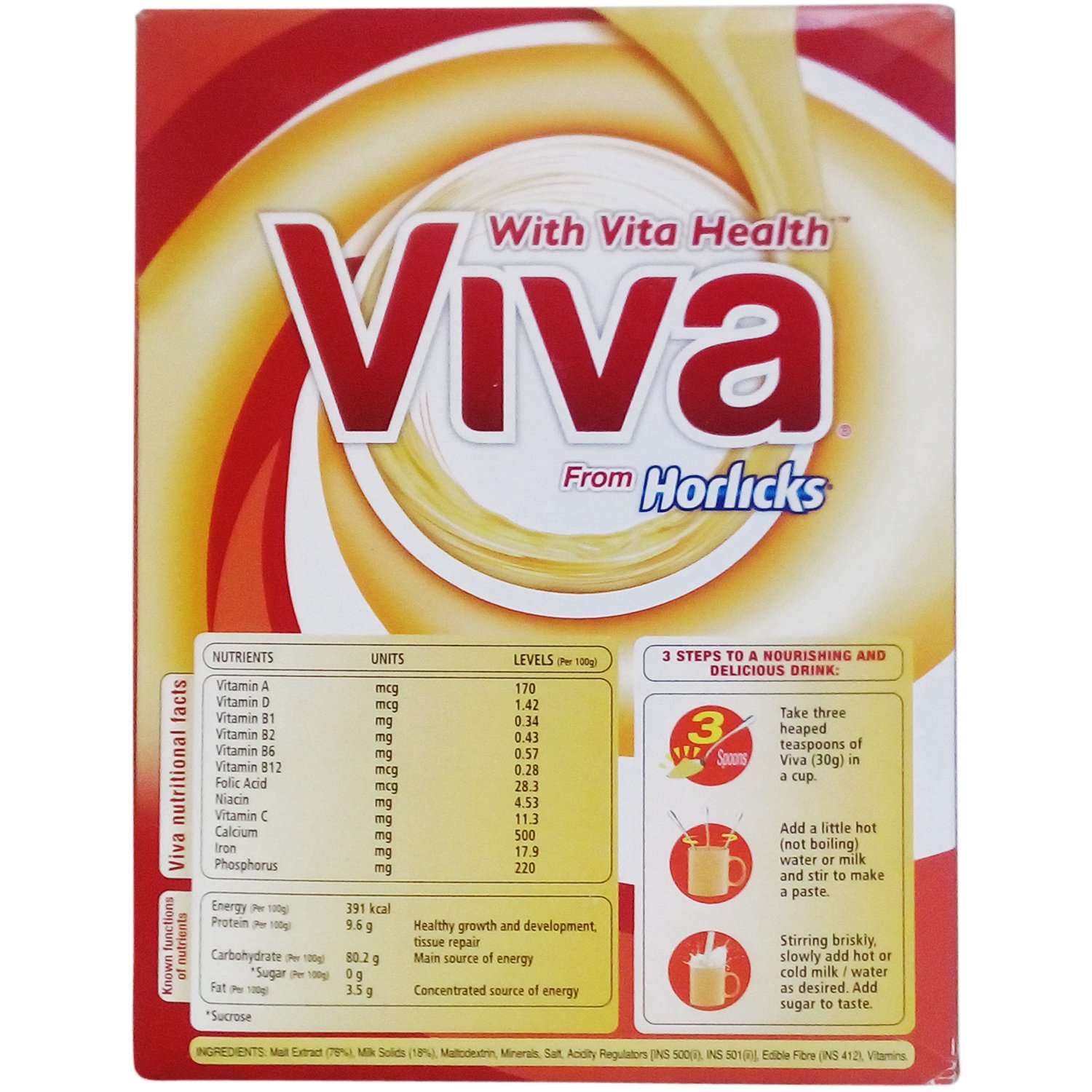 Viva Nutrition Drink Powder, 500 gm, Pack of 1 Viva Nutrition Drink Powder, 500 gm, Pack of 1