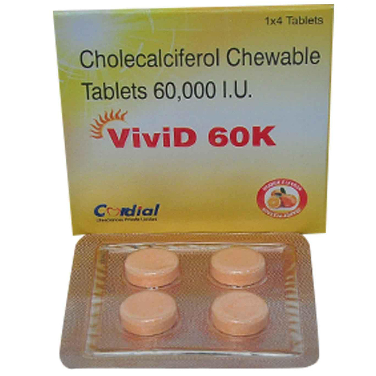 Vivid 60K Tablet 4's, Pack of 4 Vivid 60K Tablet 4's, Pack of 4
