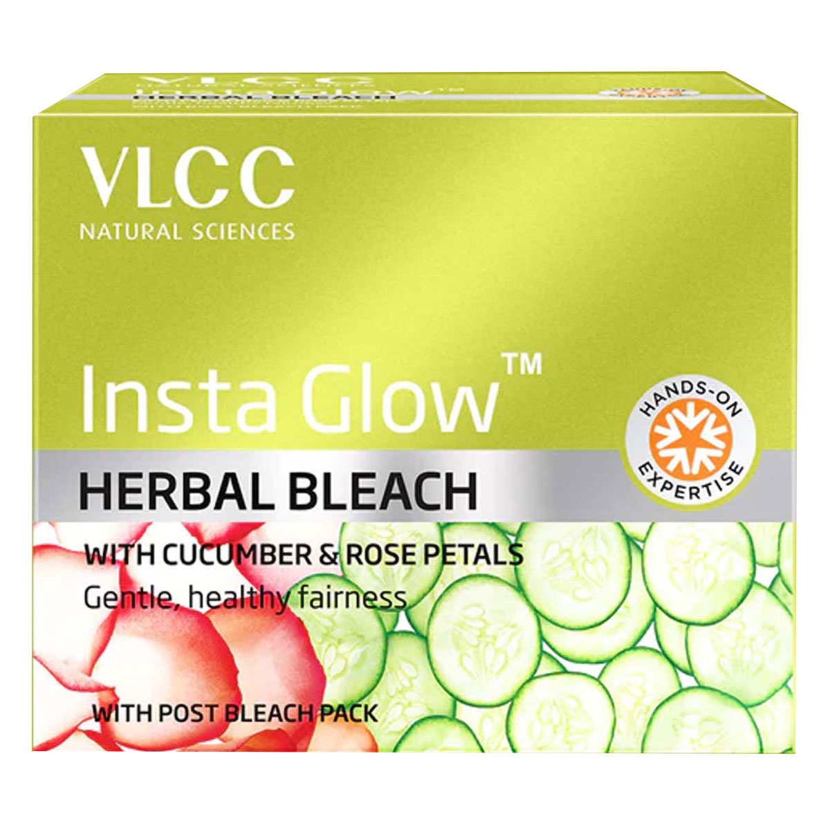 VLCC Insta Glow Herbal Bleach 27 gm | Cucumber & Rose Petals | Post Pleach Cream | Get Healthy Fairness, Pack of 1 VLCC Insta Glow Herbal Bleach 27 gm | Cucumber & Rose Petals | Post Pleach Cream | Get Healthy Fairness, Pack of 1