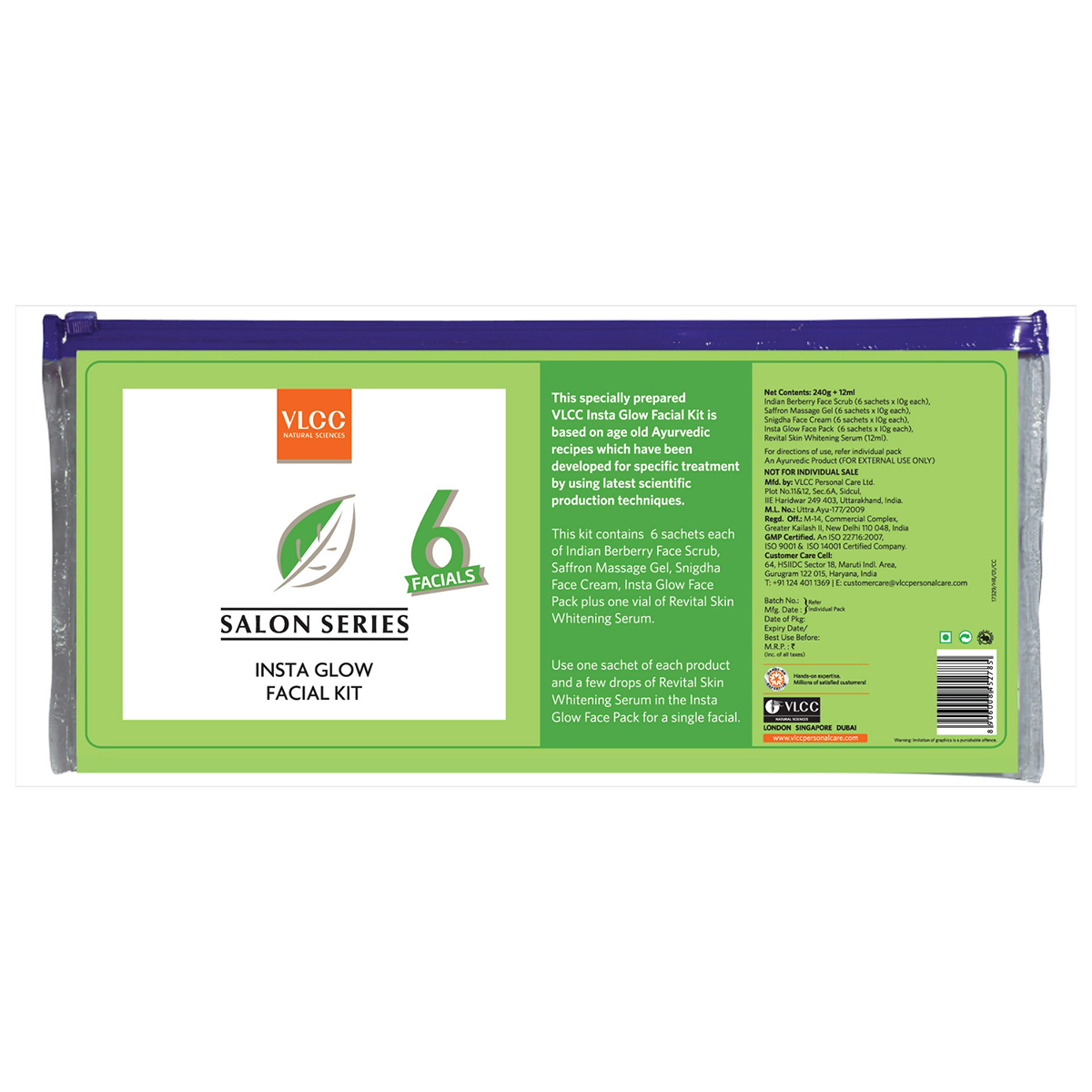 VLCC Insta Glow 6 Sessions Facial Kit, 1 Count, Pack of 1 VLCC Insta Glow 6 Sessions Facial Kit, 1 Count, Pack of 1