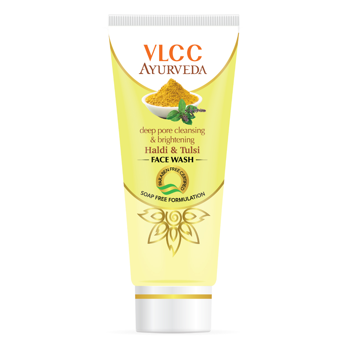 VLCC Ayurveda Deep Pore Cleansing & Brightening Face Wash 100 ml | With Haldi & Tulsi | Skin Brightening | Cleanse Deep Pores | Soap Free Formulation, Pack of 1 VLCC Ayurveda Deep Pore Cleansing & Brightening Face Wash 100 ml | With Haldi & Tulsi | Skin Brightening | Cleanse Deep Pores | Soap Free Formulation, Pack of 1