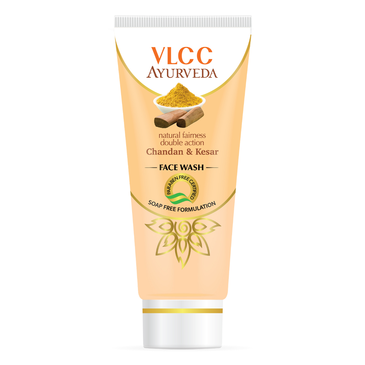VLCC Ayurveda Natural Fairness Double Action Chandan & Kesar Face Wash 100 ml | Chandan & Kesar | Reduce Blemishes | Lightens The Skin | Soap Free Formula, Pack of 1 VLCC Ayurveda Natural Fairness Double Action Chandan & Kesar Face Wash 100 ml | Chandan & Kesar | Reduce Blemishes | Lightens The Skin | Soap Free Formula, Pack of 1