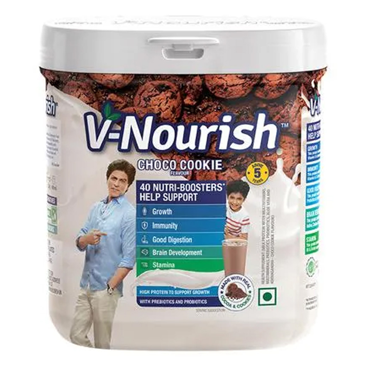 V-Nourish Choco Cookie Flavour Kids Nutrition Powder, 200 gm Jar, Pack of 1 V-Nourish Choco Cookie Flavour Kids Nutrition Powder, 200 gm Jar, Pack of 1