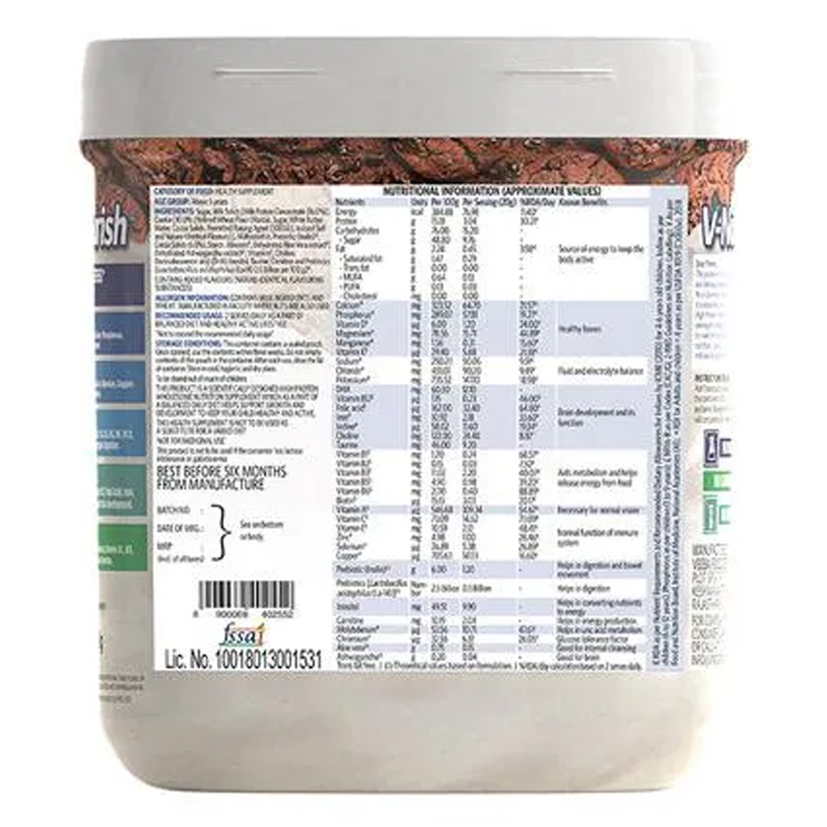 V-Nourish Choco Cookie Flavour Kids Nutrition Powder, 200 gm Jar, Pack of 1 V-Nourish Choco Cookie Flavour Kids Nutrition Powder, 200 gm Jar, Pack of 1