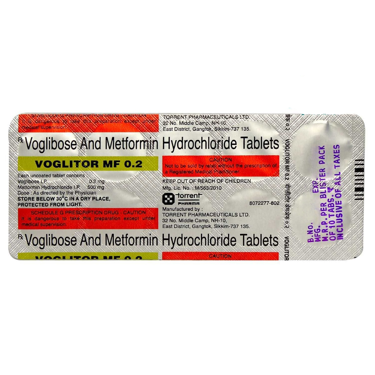 Voglitor MF 0.2 Tablet 10's, Pack of 10 Voglitor MF 0.2 Tablet 10's, Pack of 10