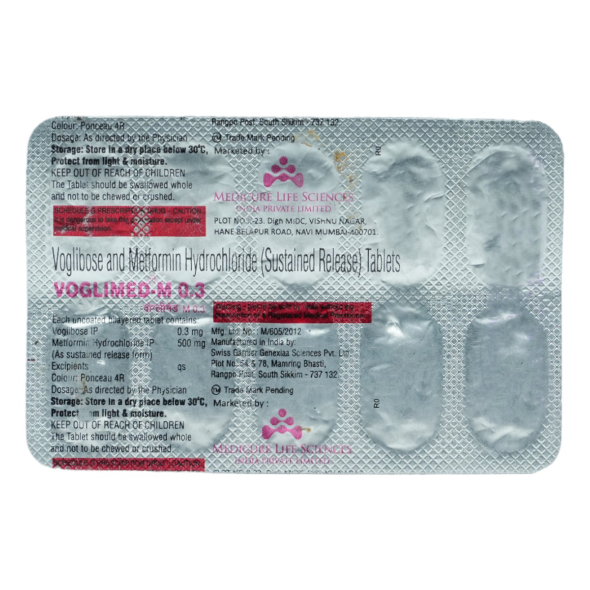 Voglimed-M 0.3 Tablet 10's, Pack of 10 Voglimed-M 0.3 Tablet 10's, Pack of 10