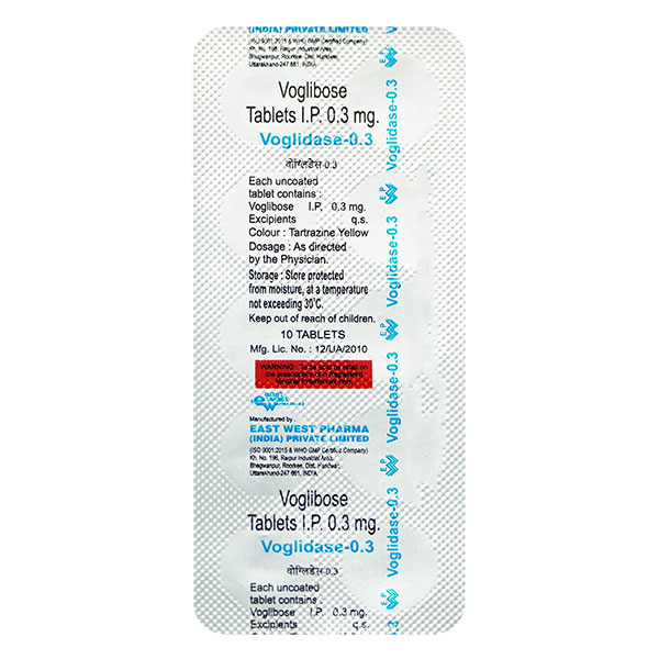 Voglidase-0.3 mg Tablet 10's, Pack of 10 TabletS Voglidase-0.3 mg Tablet 10's, Pack of 10 TabletS