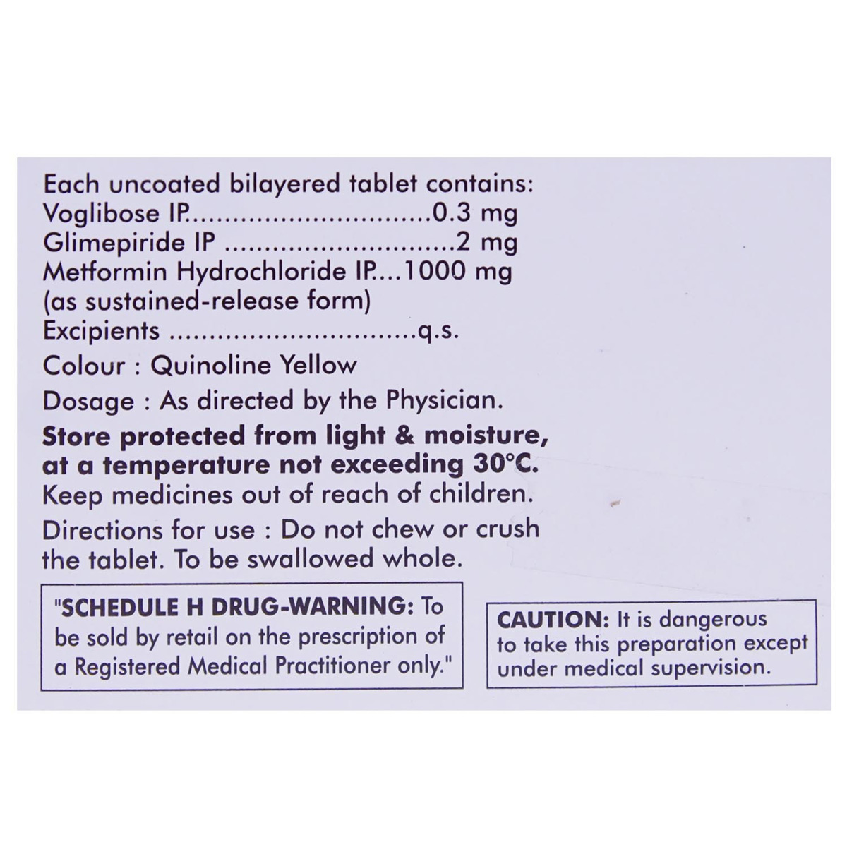 Voglinorm GM Forte 2 Tablet 10's, Pack of 10 TABLETS Voglinorm GM Forte 2 Tablet 10's, Pack of 10 TABLETS