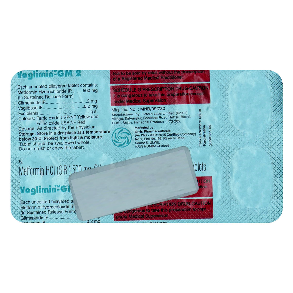 Voglimin-GM 2 Tablet 10's, Pack of 10 TABLETS Voglimin-GM 2 Tablet 10's, Pack of 10 TABLETS