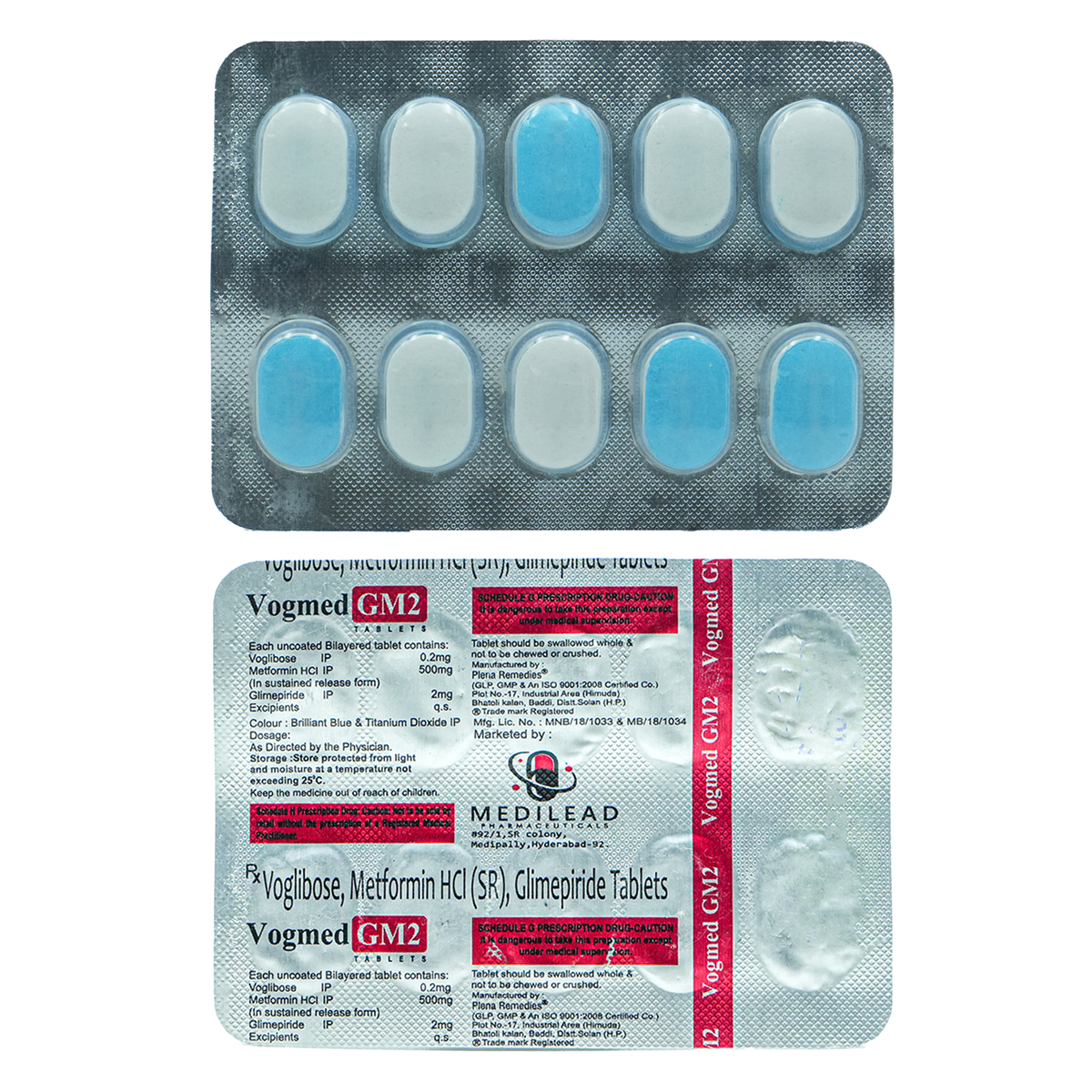VOGMEDGM 2 TABLETS 10'S, Pack of 10 TABLETS VOGMEDGM 2 TABLETS 10'S, Pack of 10 TABLETS