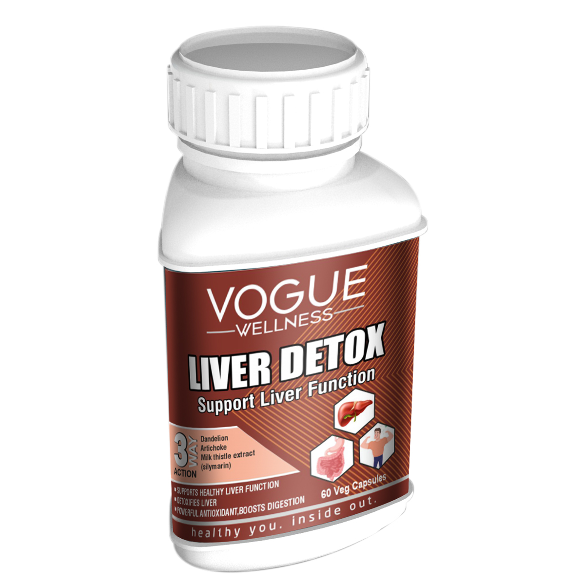 Vogue Wellness Liver Detox, 60 Capsules, Pack of 1