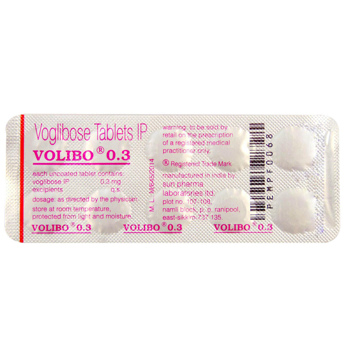 Volibo 0.3 Tablet 10's, Pack of 10 TABLETS Volibo 0.3 Tablet 10's, Pack of 10 TABLETS