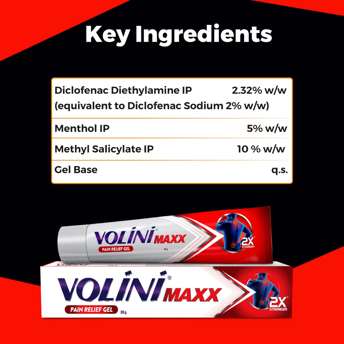 Volini Maxx Pain Relief Gel, 30 gm, Pack of 1 Volini Maxx Pain Relief Gel, 30 gm, Pack of 1