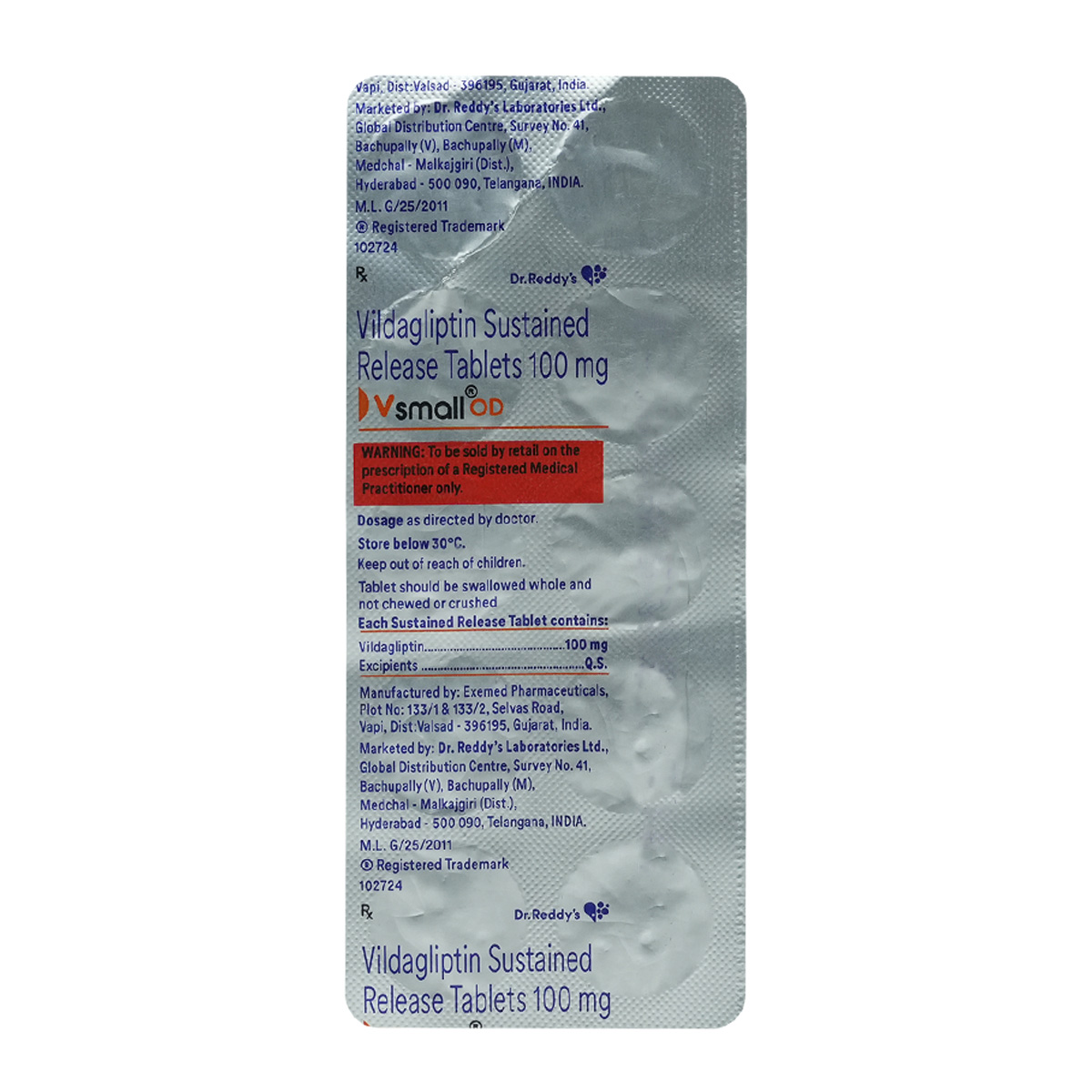 V Small OD 100 Tablet 10's, Pack of 10 TABLETS V Small OD 100 Tablet 10's, Pack of 10 TABLETS