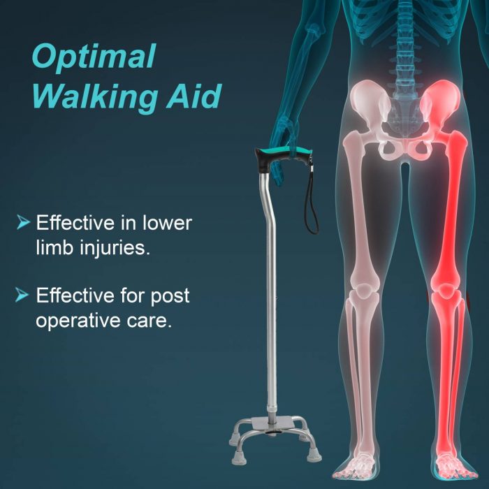 Tynor Walking Aid Quadrupod, 1 Count, Pack of 1 Tynor Walking Aid Quadrupod, 1 Count, Pack of 1