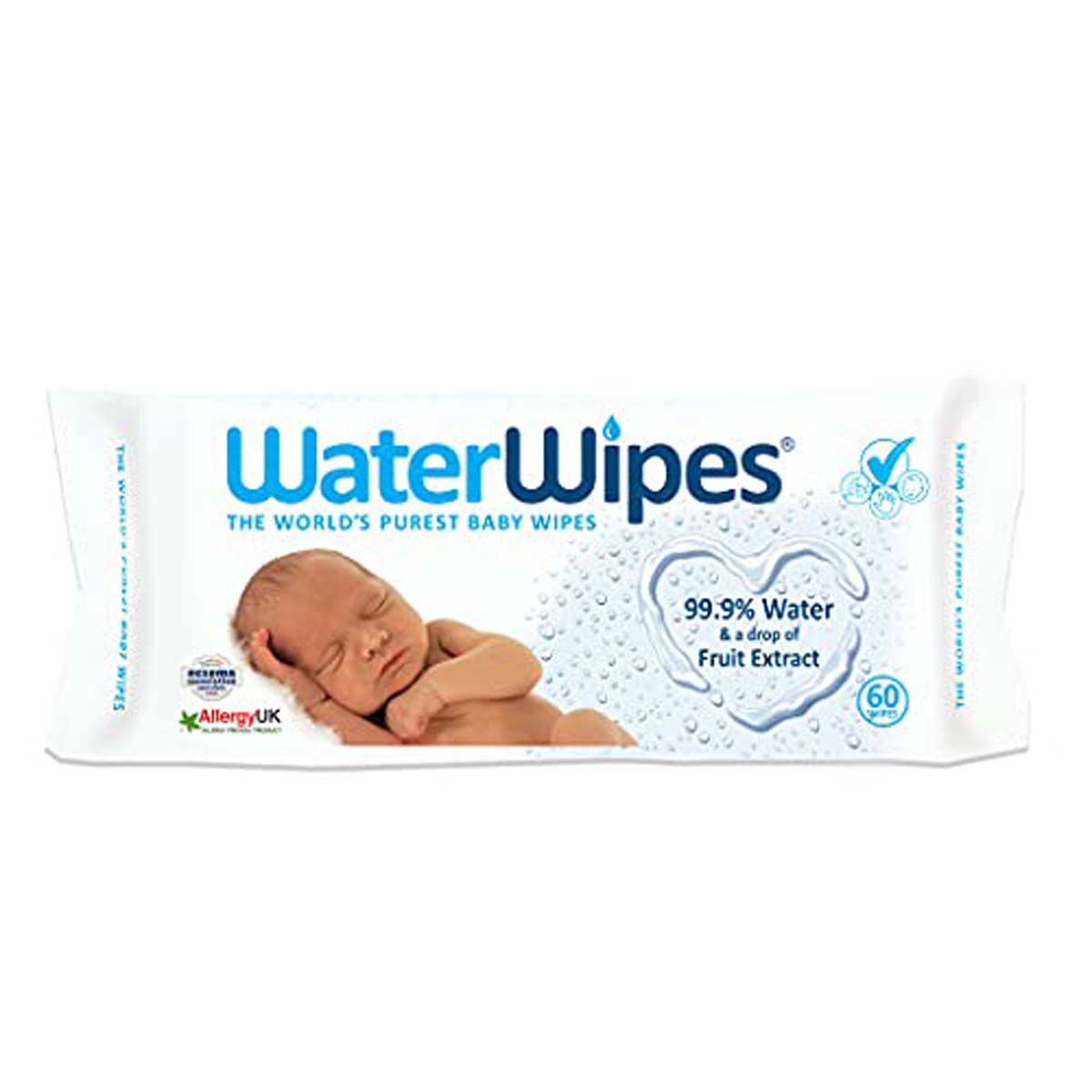 WaterWipes Fruit Extract Baby Wipes, 60 Count, Pack of 1 WaterWipes Fruit Extract Baby Wipes, 60 Count, Pack of 1