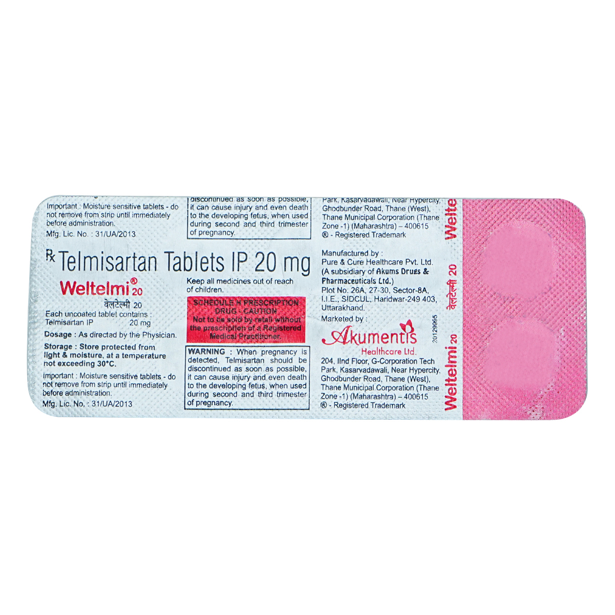 Weltelmi 20Mg Tablet, Pack of 10 TabletS Weltelmi 20Mg Tablet, Pack of 10 TabletS