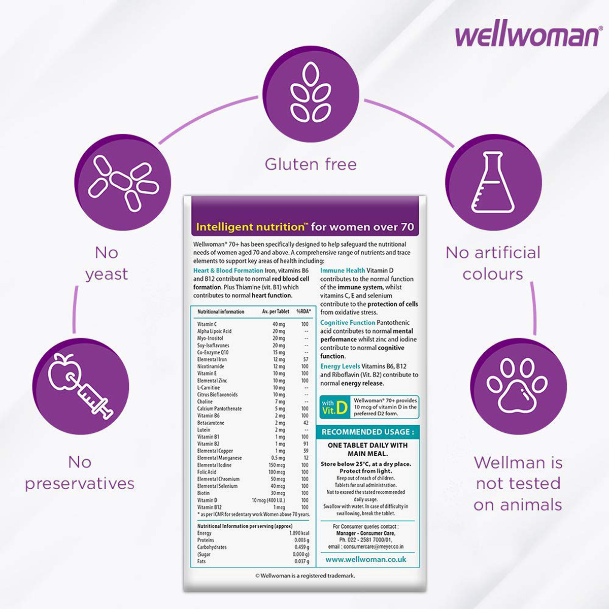 Wellwoman 70+ Tablet 10's, Pack of 10 Wellwoman 70+ Tablet 10's, Pack of 10