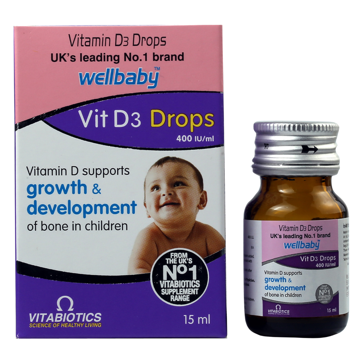 Wellbaby 400IU Oral Drops 15 ml, Pack of 1 Wellbaby 400IU Oral Drops 15 ml, Pack of 1