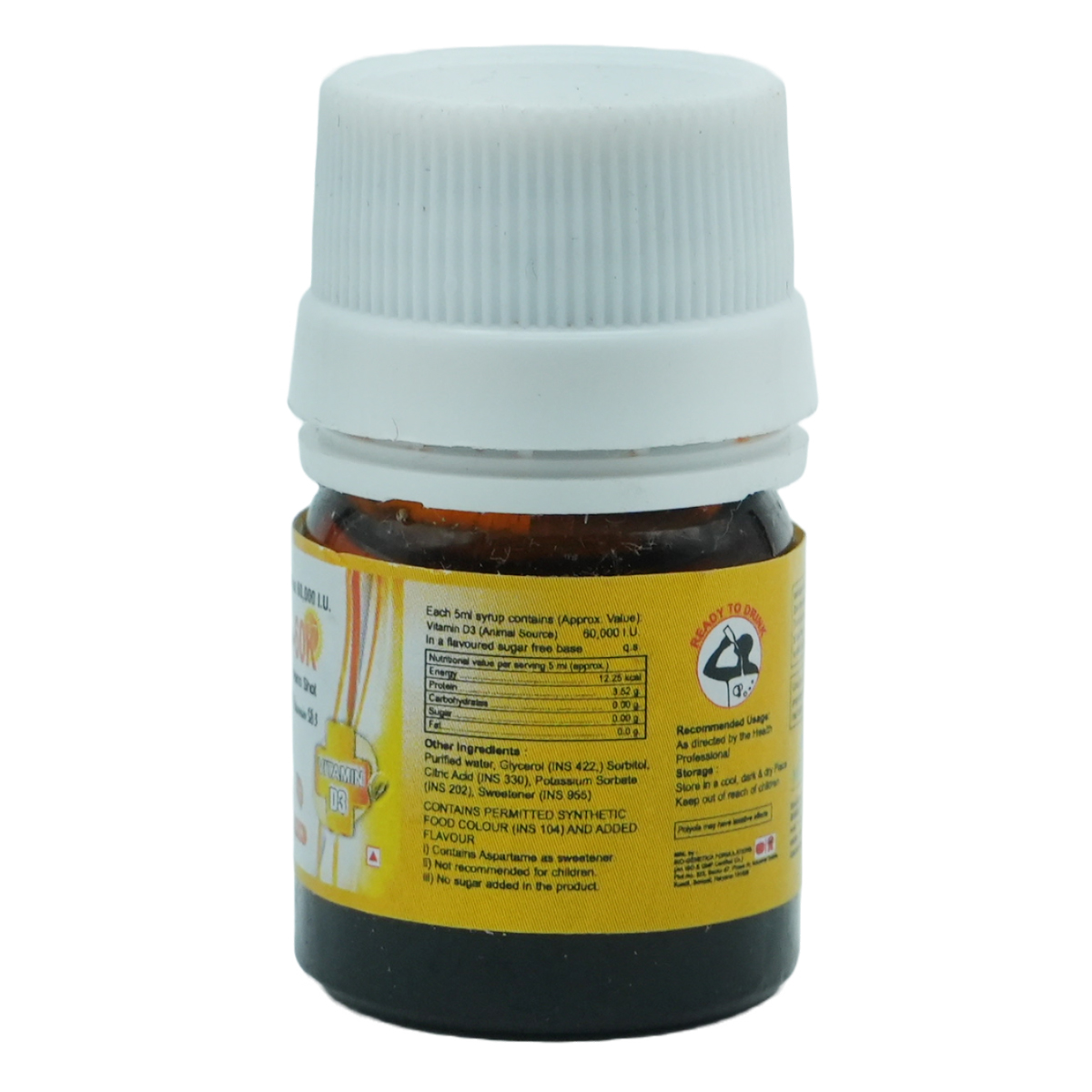 Well D3-60K Sugar Free Nano Orange Flavour Solution 5 ml Well D3-60K Sugar Free Nano Orange Flavour Solution 5 ml