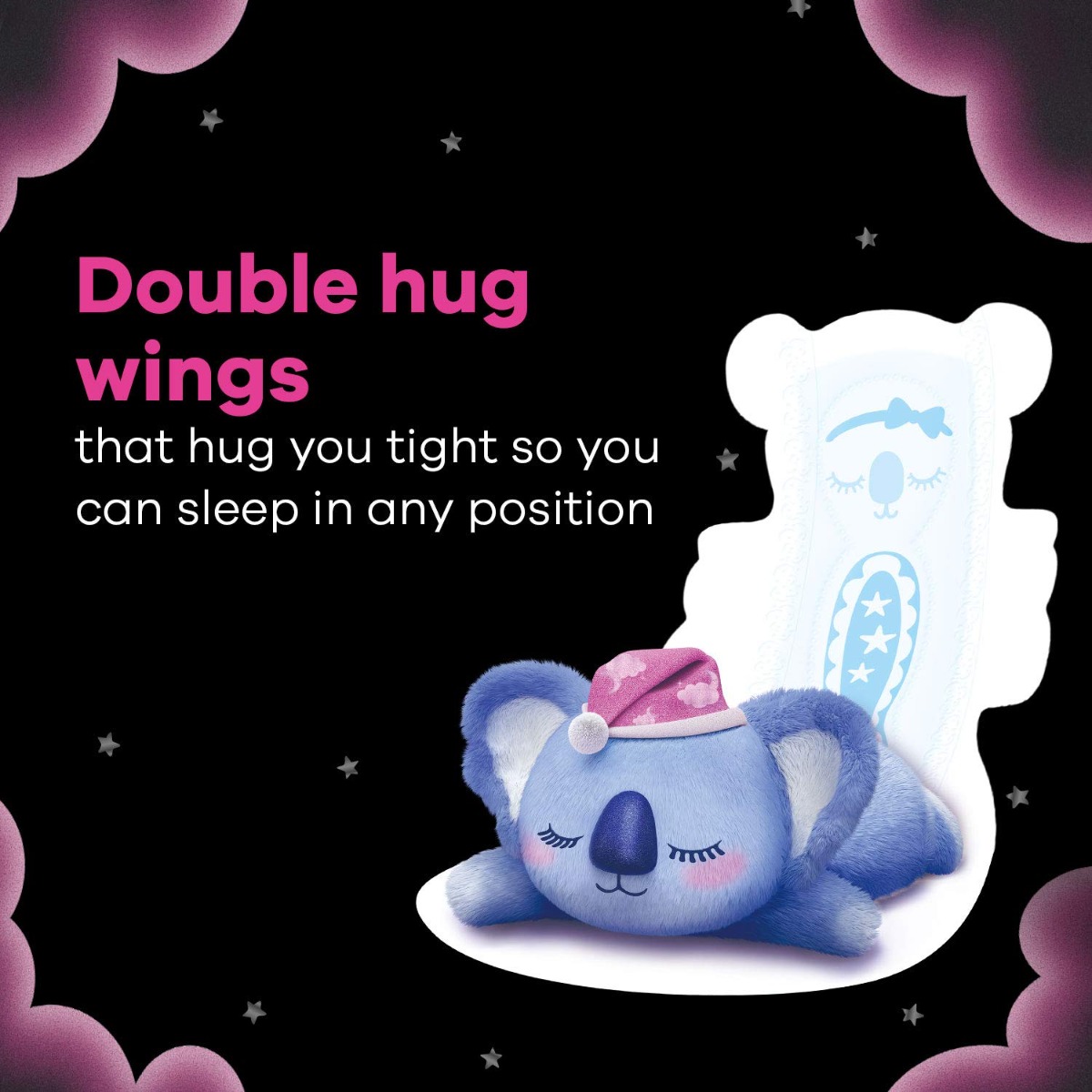 Whisper Bindazzz Nights Koala Soft Sanitary Pads XXXL+, 4 Count, Pack of 1 Whisper Bindazzz Nights Koala Soft Sanitary Pads XXXL+, 4 Count, Pack of 1