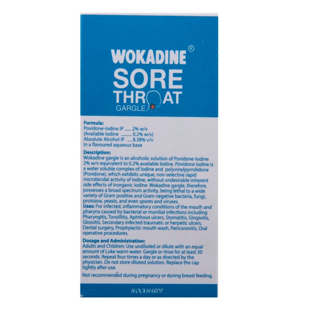 Wokadine Sore Throat Gargle 30 ml, Pack of 1 LIQUID Wokadine Sore Throat Gargle 30 ml, Pack of 1 LIQUID