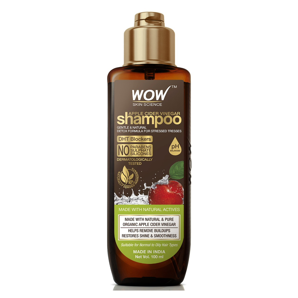 Wow Skin Science Apple Cider Vinegar Shampoo, 100 ml, Pack of 1 Wow Skin Science Apple Cider Vinegar Shampoo, 100 ml, Pack of 1