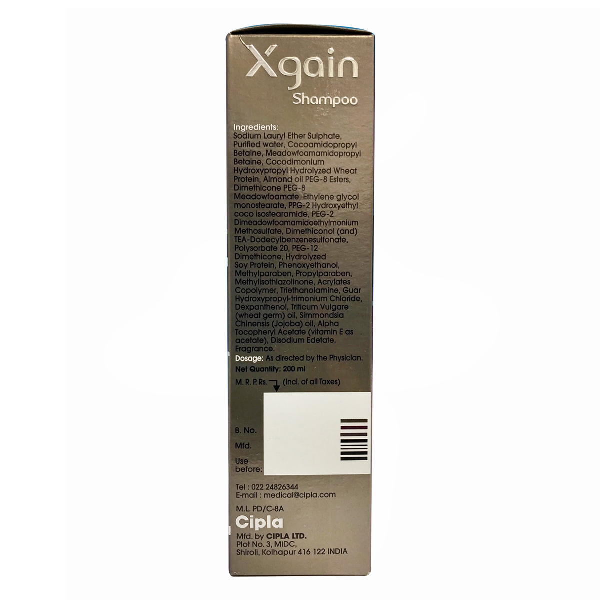 Xgain Shampoo, 200 ml, Pack of 1 Xgain Shampoo, 200 ml, Pack of 1