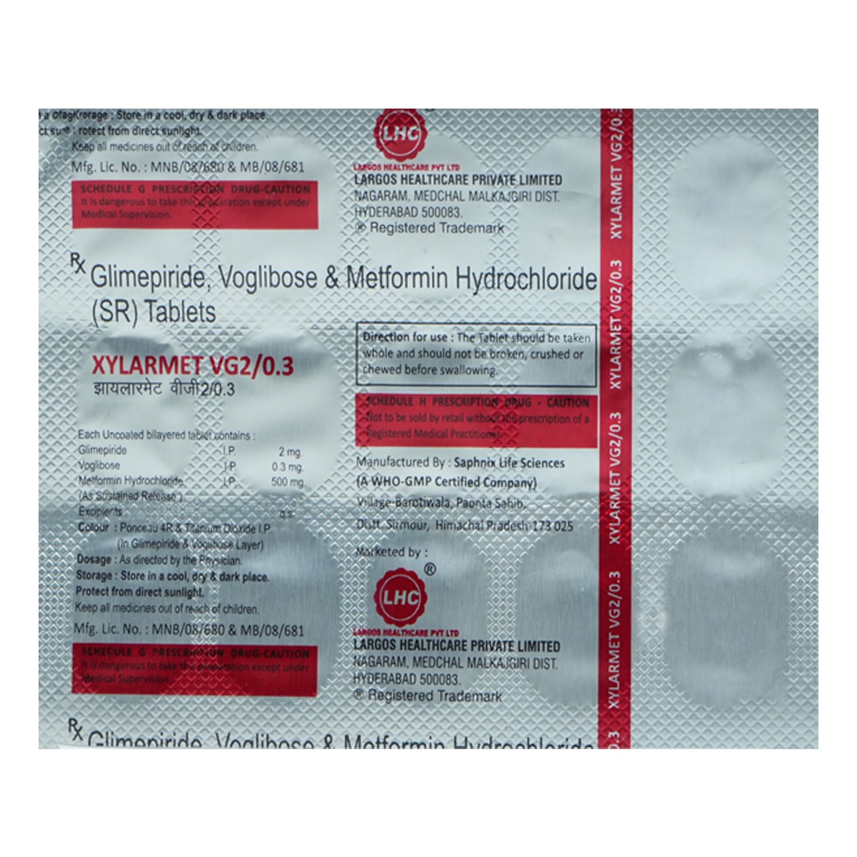 Xylarmet VG2/0.3 Tablet 15's, Pack of 15 TabletS Xylarmet VG2/0.3 Tablet 15's, Pack of 15 TabletS