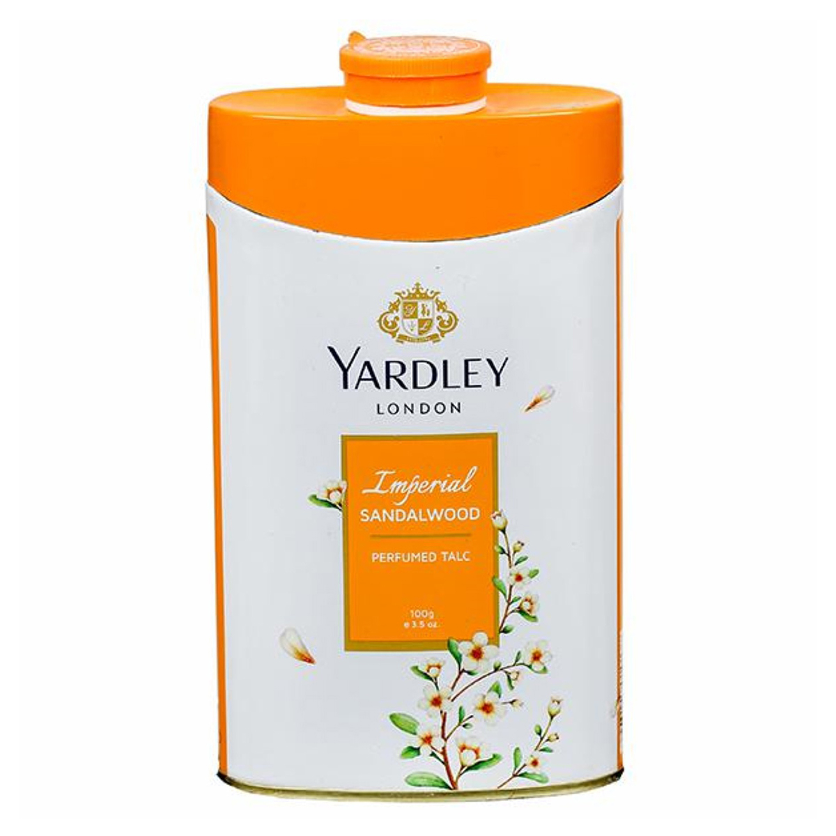 Yardley London Imperial Sandalwood Perfumed Talc 100 gm | All Day Freshness | With Spicy Scent Of Sandalwood, Pack of 1