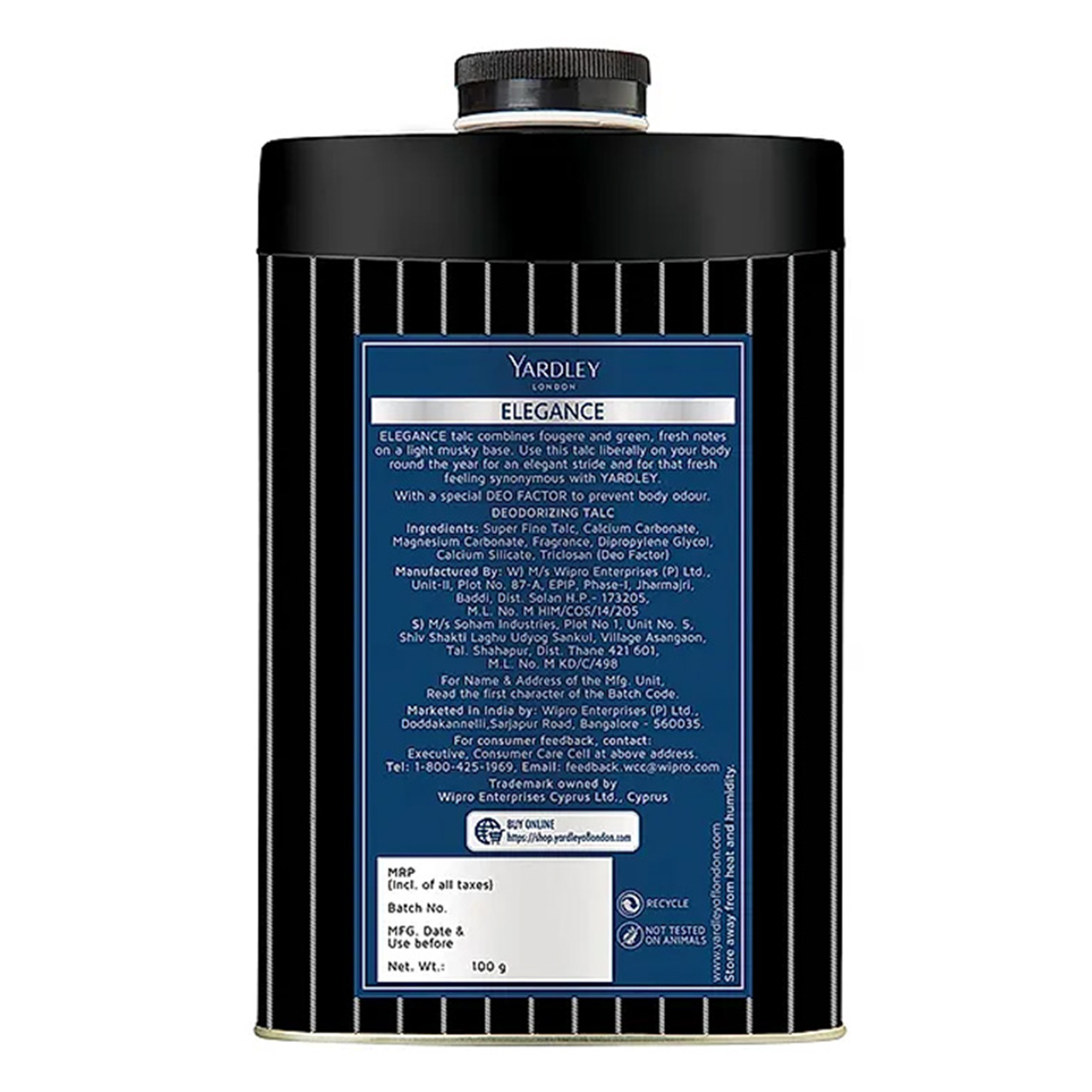 Yardley London Elegance deodorizing Talc 100 gm | Prevent Body Odour, Pack of 1 Yardley London Elegance deodorizing Talc 100 gm | Prevent Body Odour, Pack of 1