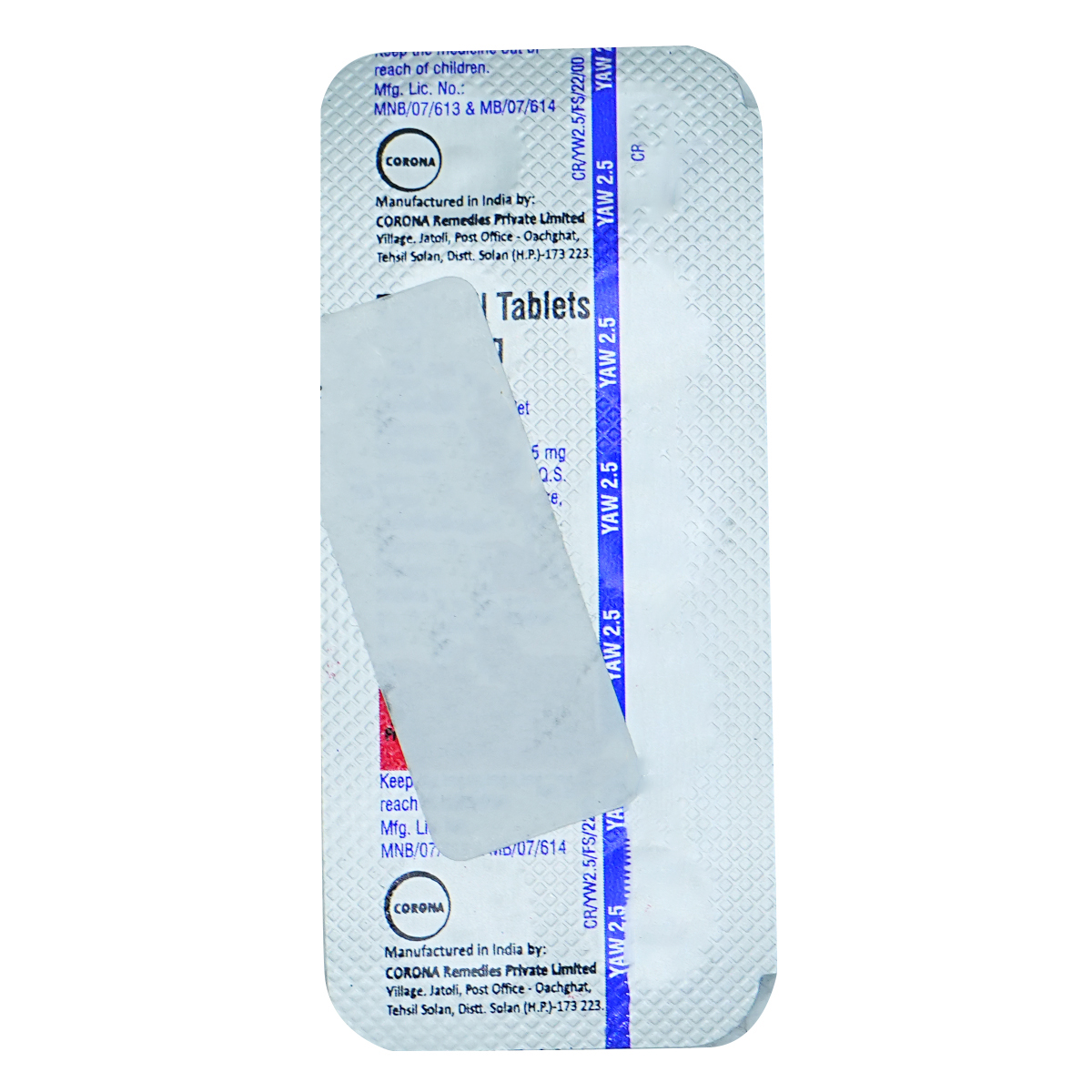 Yaw 2.5Mg Tablet 10'S, Pack of 10 TABLETS Yaw 2.5Mg Tablet 10'S, Pack of 10 TABLETS