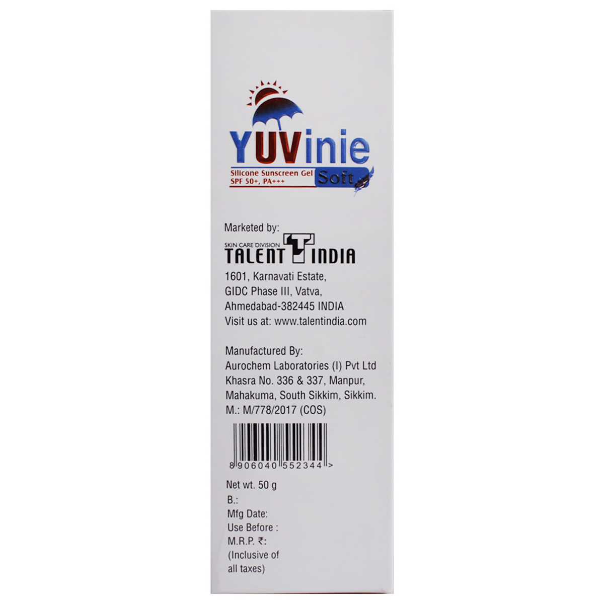 Yuvinie Soft Sunscreen Gel 50 gm Yuvinie Soft Sunscreen Gel 50 gm