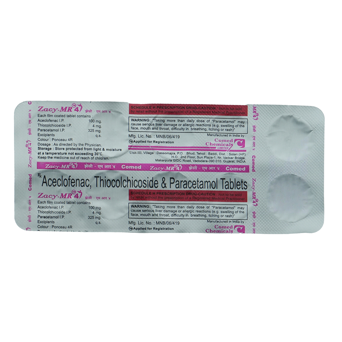 Zacy MR 4 Tablet 10's, Pack of 10 TABLETS Zacy MR 4 Tablet 10's, Pack of 10 TABLETS