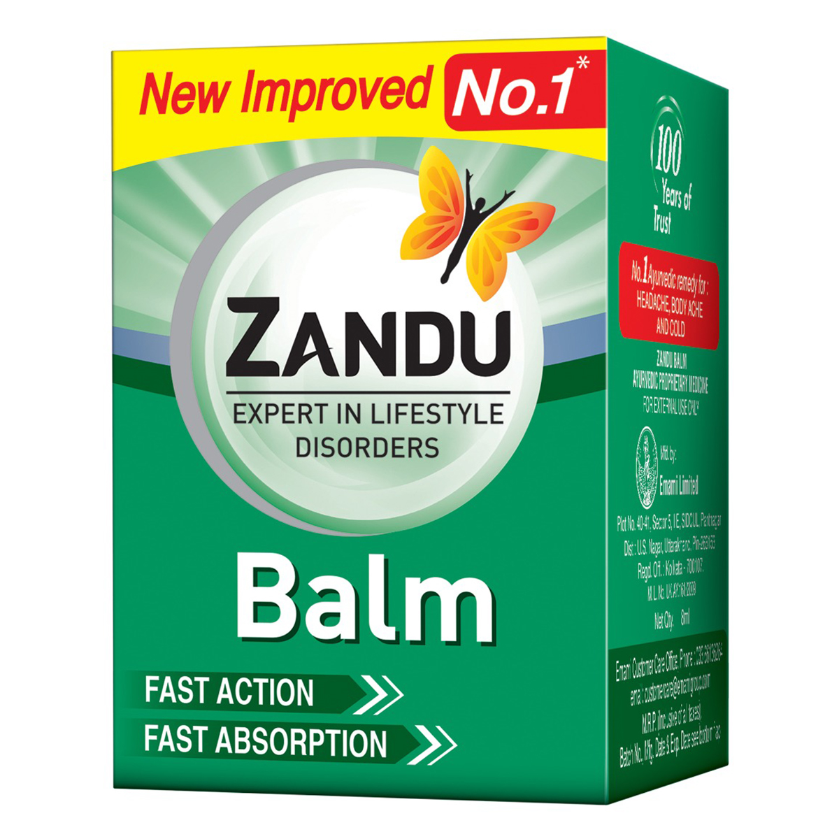 Zandu Balm, 8 ml