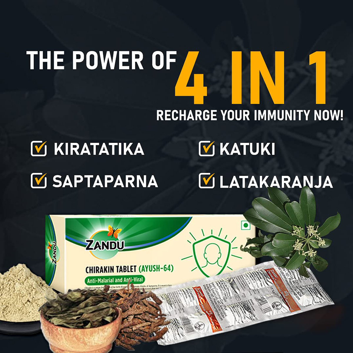 Zandu Chirakin, 10 Tablets, Pack of 10 Zandu Chirakin, 10 Tablets, Pack of 10