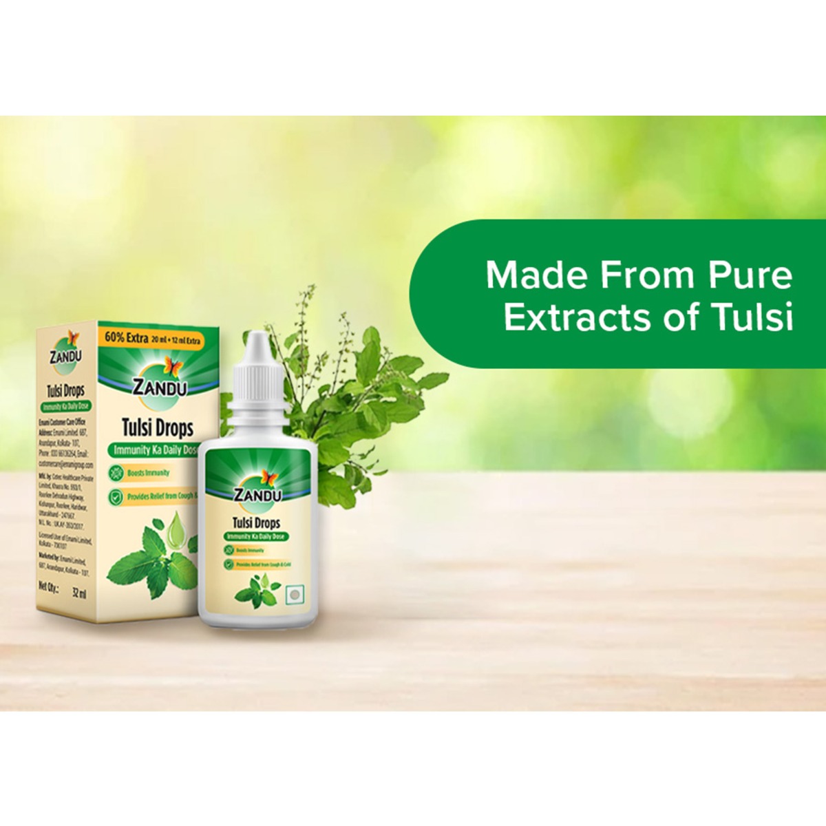 Zandu Tulsi Drops, 32 ml, Pack of 1 Zandu Tulsi Drops, 32 ml, Pack of 1