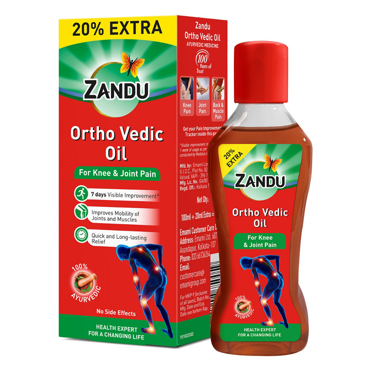 Zandu Ortho Vedic Oil, 120 ml, Pack of 1 Zandu Ortho Vedic Oil, 120 ml, Pack of 1