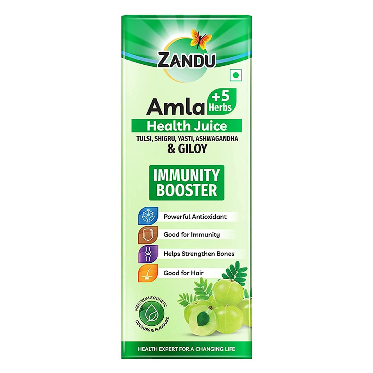 Zandu Amla +5 Herbs Health Juice, 1000 Ml | Uses, Benefits, Price ...