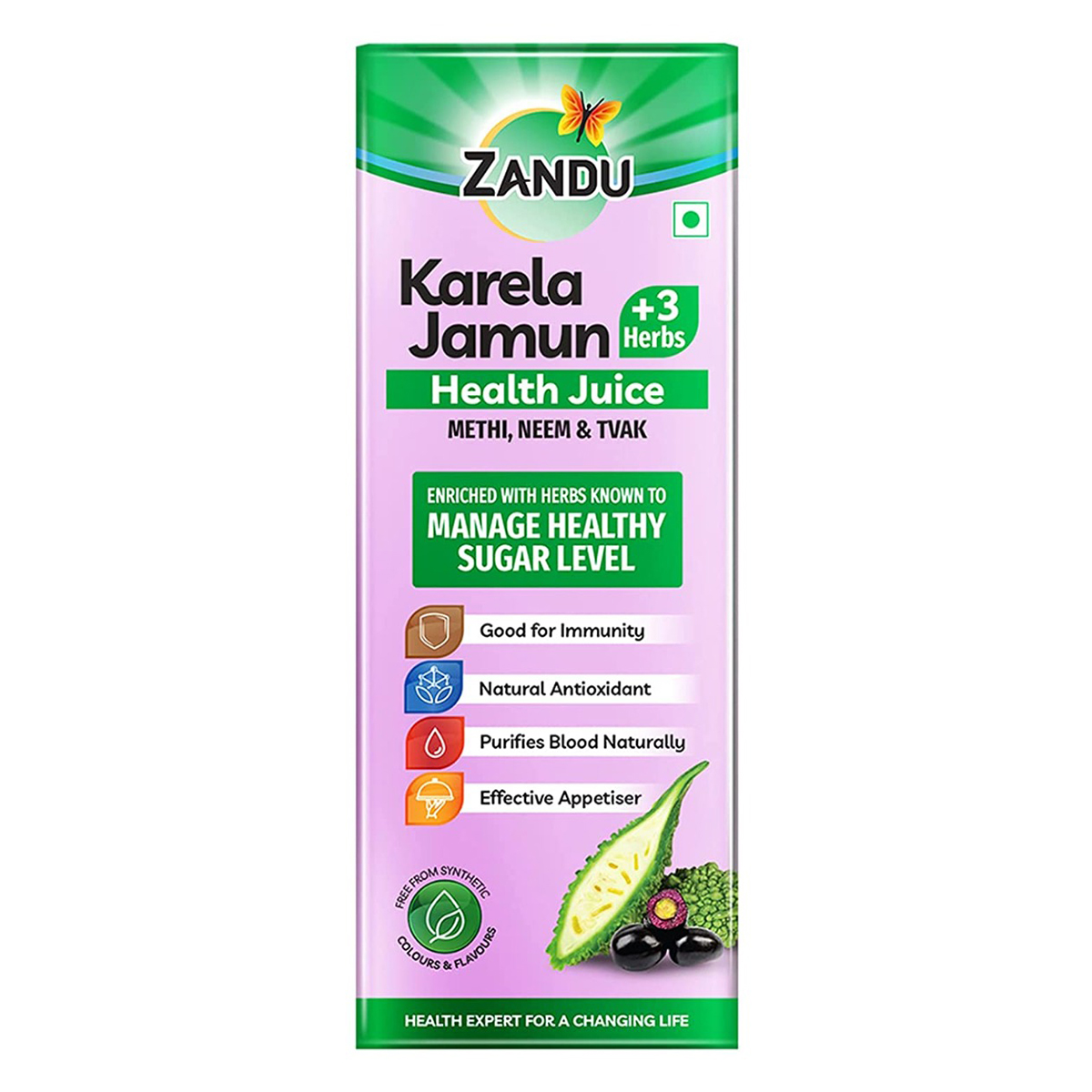 Zandu Karela Jamun +3 Herbs Health Juice, 1 Litre, Pack of 1 Zandu Karela Jamun +3 Herbs Health Juice, 1 Litre, Pack of 1