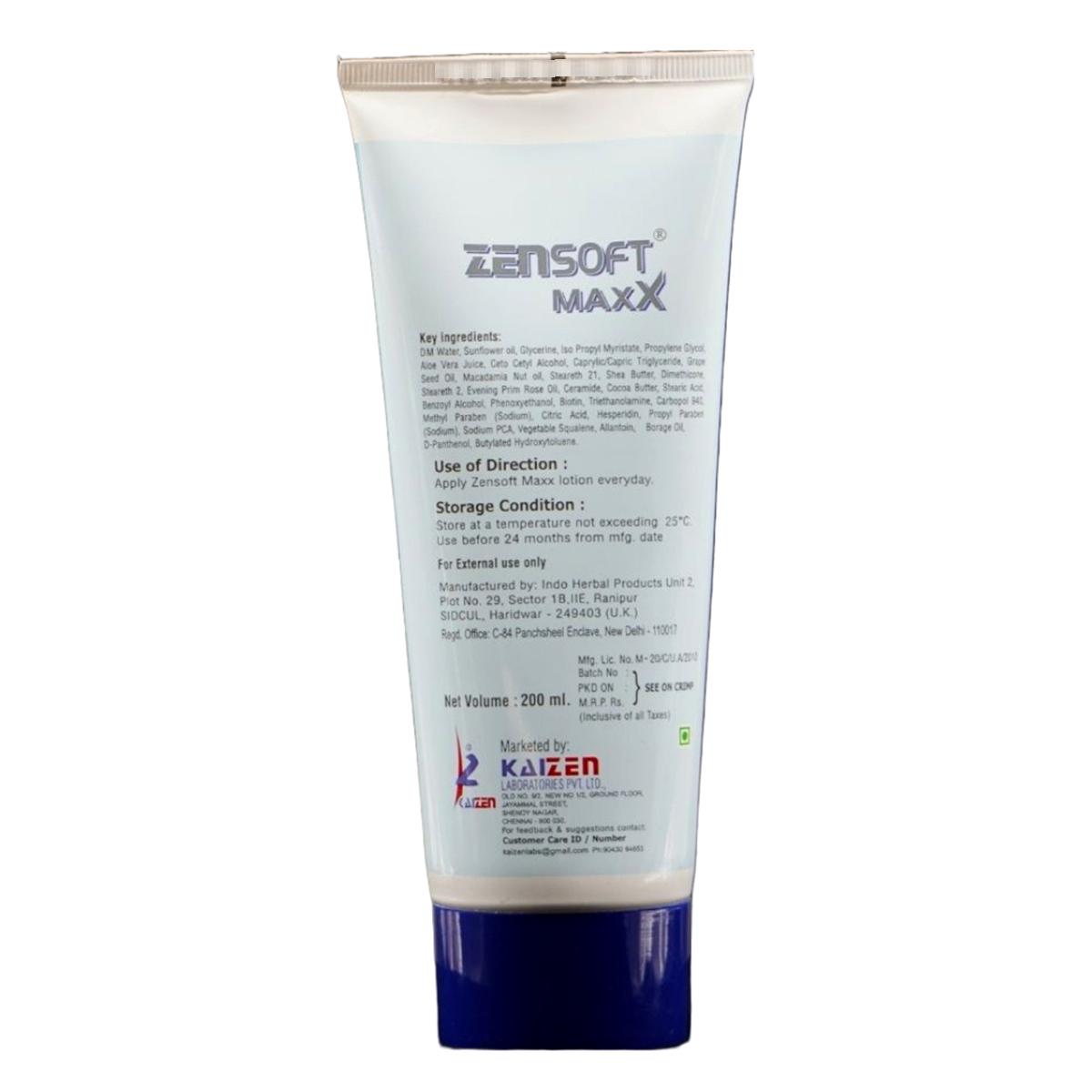 Zensoft Maxx Lotion 200 ml, Pack of 1 Zensoft Maxx Lotion 200 ml, Pack of 1