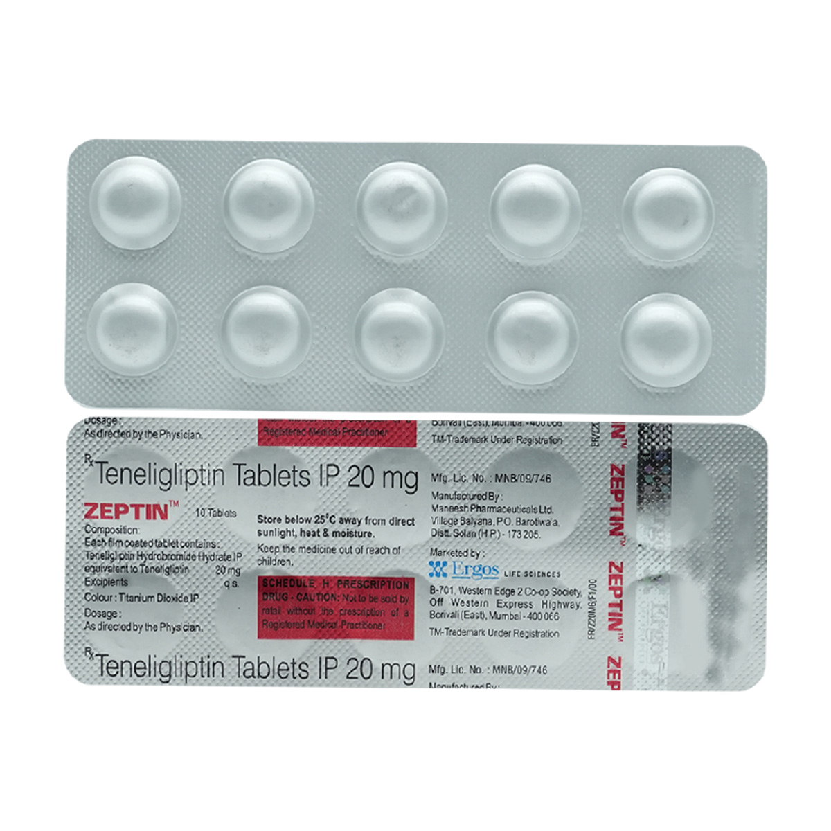 Zeptin 20mg Tablet 10's, Pack of 10 TABLETS Zeptin 20mg Tablet 10's, Pack of 10 TABLETS