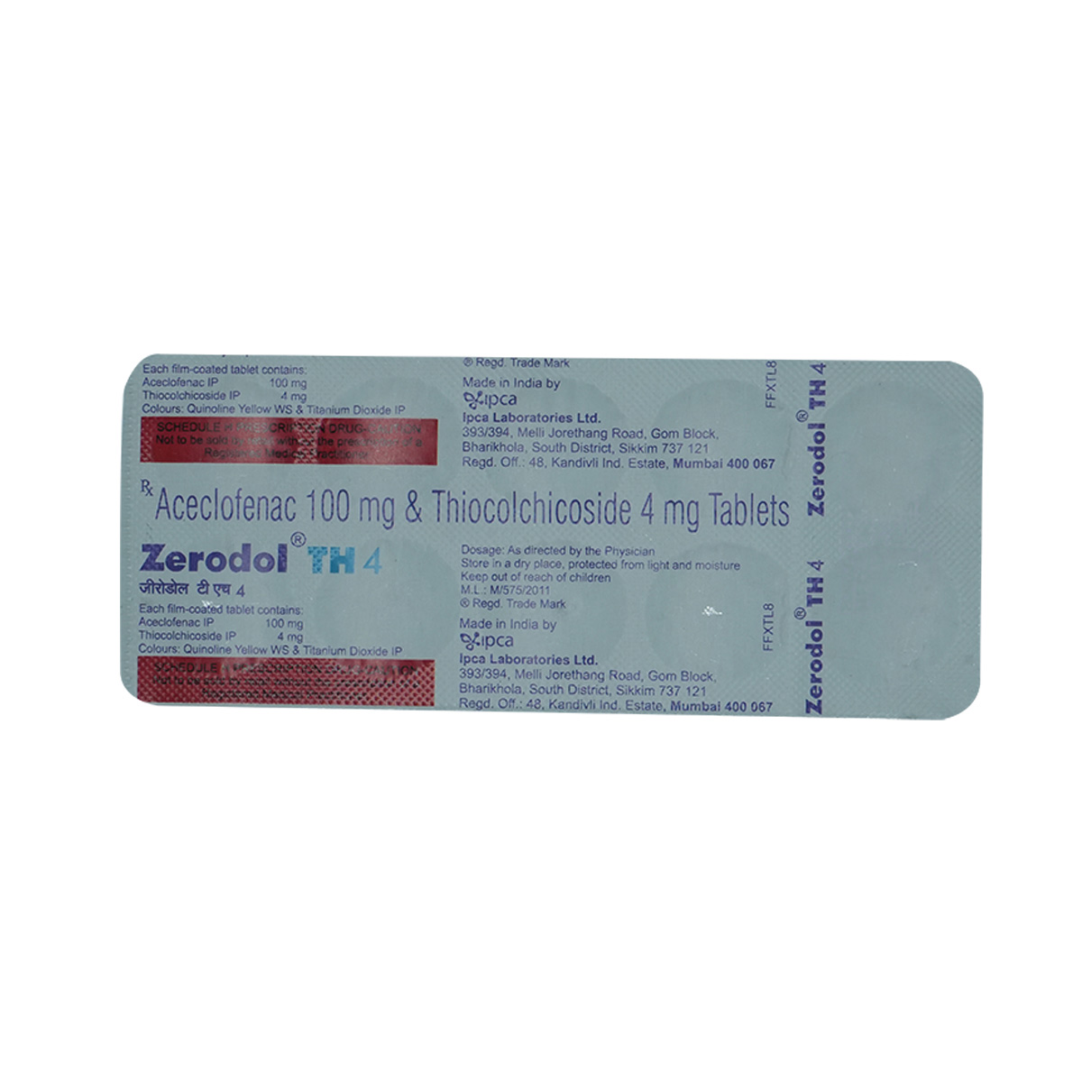 Zerodol TH 4 Tablet 10's, Pack of 10 Zerodol TH 4 Tablet 10's, Pack of 10