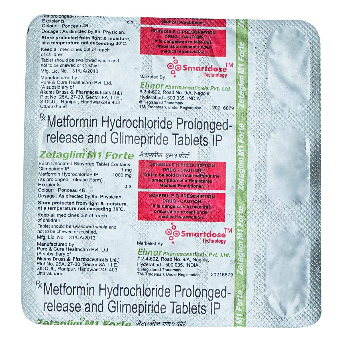 Zetaglim M1 Forte Tablet 15's, Pack of 15 TABLETS Zetaglim M1 Forte Tablet 15's, Pack of 15 TABLETS