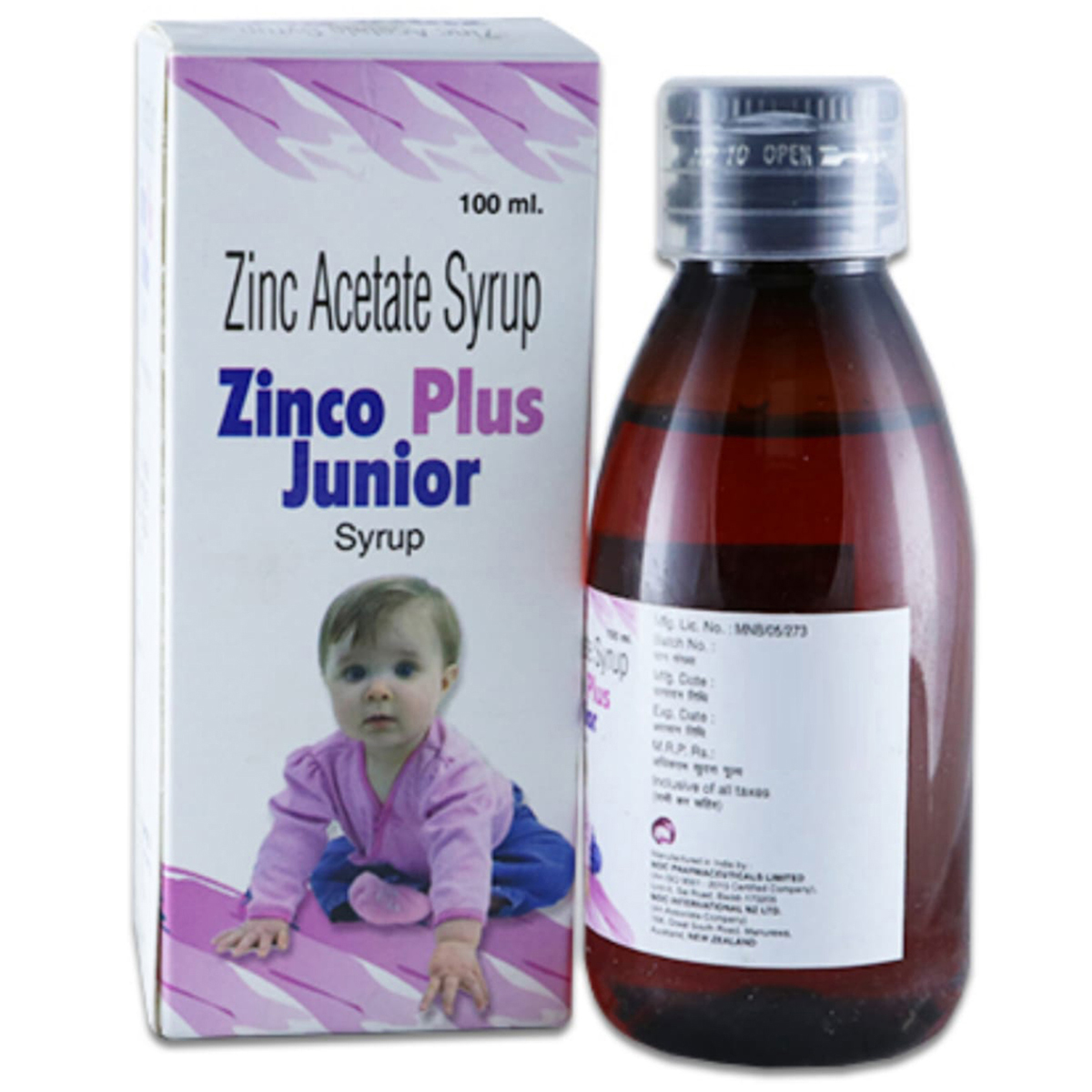 Zinco Plus Junior Syrup 100 ml, Pack of 1 LIQUID
