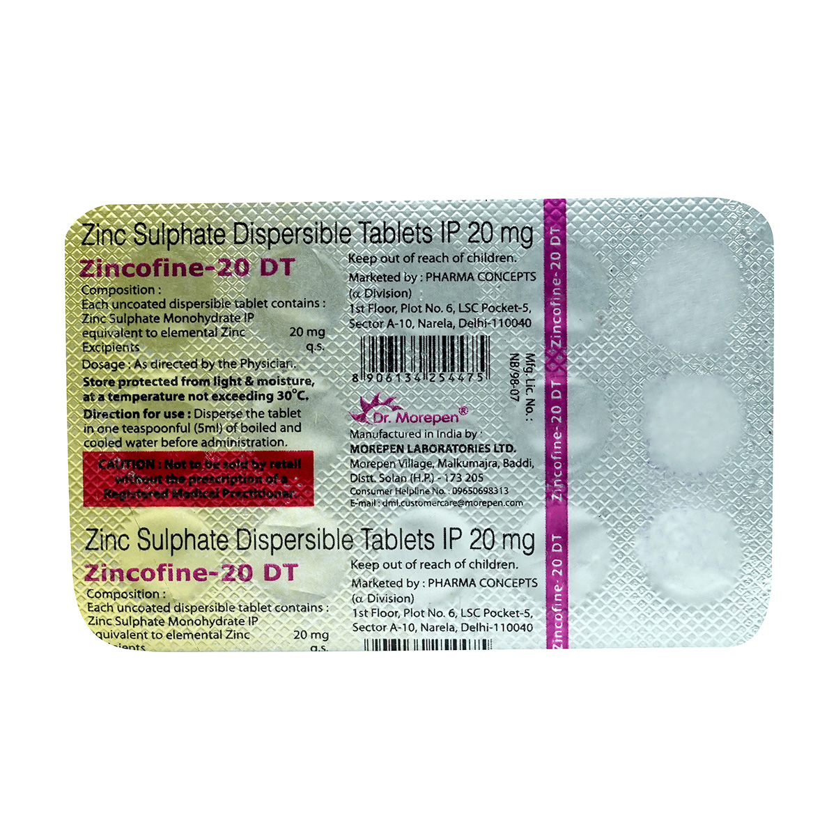 Zincofine-20 DT Tablet 14's, Pack of 14 TABLETS Zincofine-20 DT Tablet 14's, Pack of 14 TABLETS