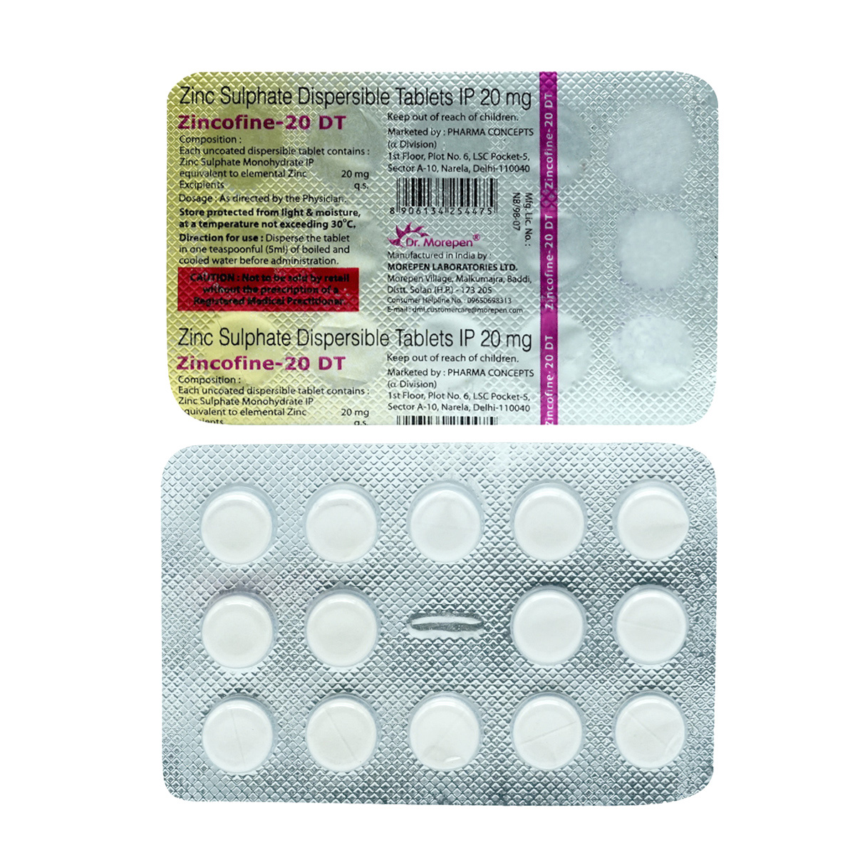 Zincofine-20 DT Tablet 14's, Pack of 14 TABLETS Zincofine-20 DT Tablet 14's, Pack of 14 TABLETS