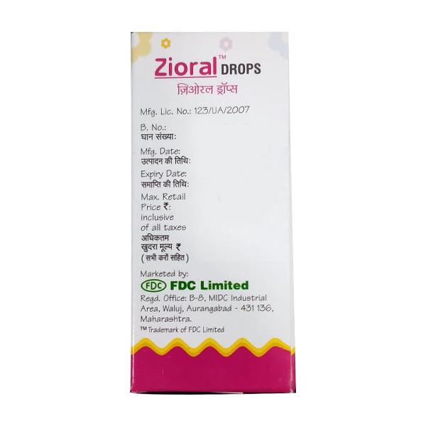 Zioral 20 mg Drops 15 ml, Pack of 1 DROPS Zioral 20 mg Drops 15 ml, Pack of 1 DROPS