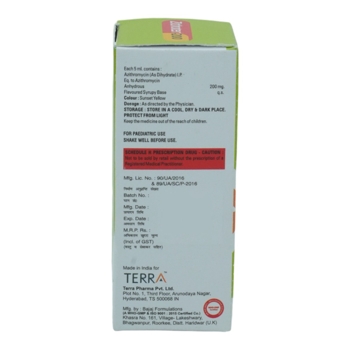 Zithoter-200 Suspension 30 ml, Pack of 1 Suspension Zithoter-200 Suspension 30 ml, Pack of 1 Suspension