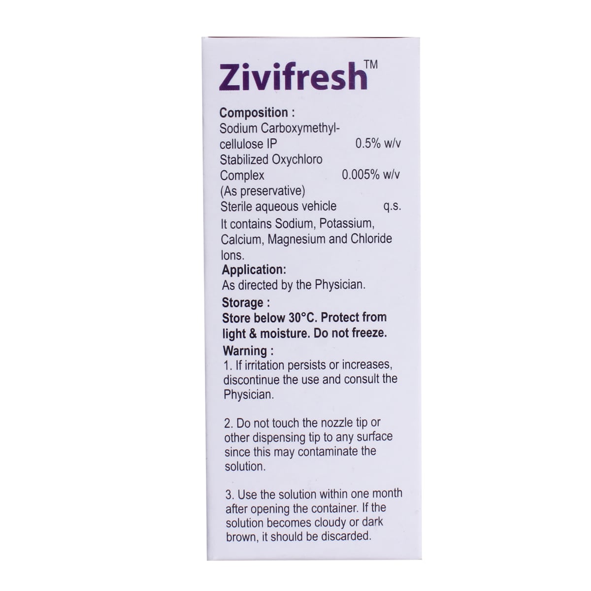 Zivifresh 0.5% Eye Drop 10 ml, Pack of 1 EYE DROPS Zivifresh 0.5% Eye Drop 10 ml, Pack of 1 EYE DROPS